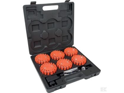 LED rød advarselsblink kit i kuffert