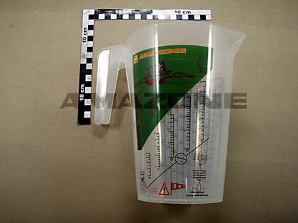 Målekande, 2 liter. Plast.