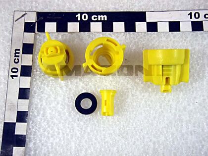 Dyse, IDKT 120-02, gul m/omløber. Til Amazone sprøjter.