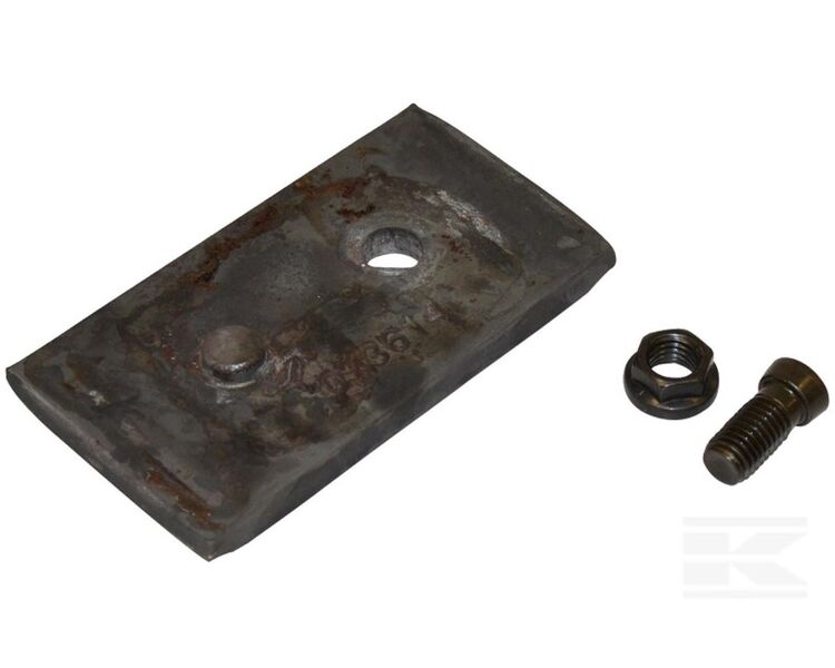 Slidstykke f/landside m/bolt - Kverneland krop 8-9-30