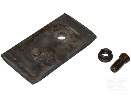 Slidstykke f/landside m/bolt - Kverneland krop 8-9-30