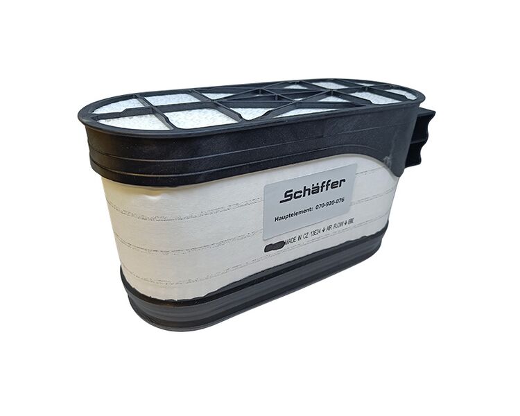 Dette luftfilter passer til Schäffer 8620 T / T-2, 9460 T / T-2 og 9660 T.
