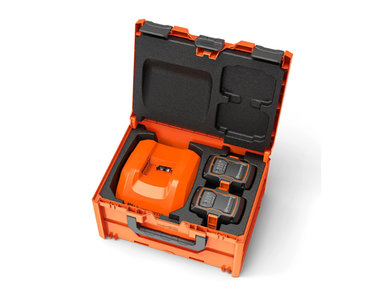 Husqvarna Transportboks BC1-UN m/batterier og lader | Anker Bjerre A/S