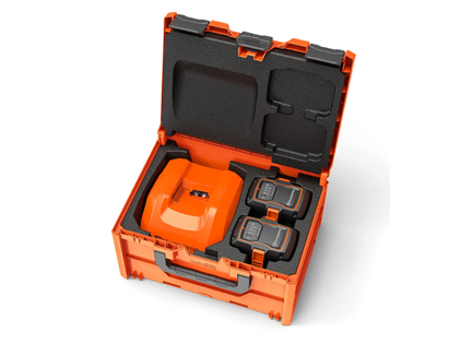 Husqvarna Transportboks BC1-UN m/batterier og lader | Anker Bjerre A/S