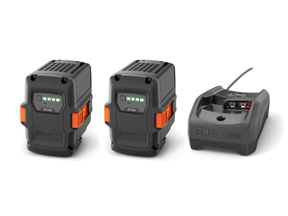 Husqvarna Batteri Lade Kit m/ 2 x batterier og lader | Anker Bjerre A/S