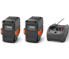 Husqvarna Batteri Lade Kit m/ 2 x batterier og lader | Anker Bjerre A/S