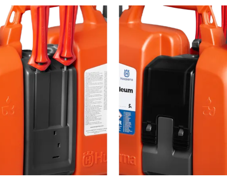 Husqvarna Kombidunk 5+2.5L viser detalje: værktøjsholder | Anker Bjerre A/S