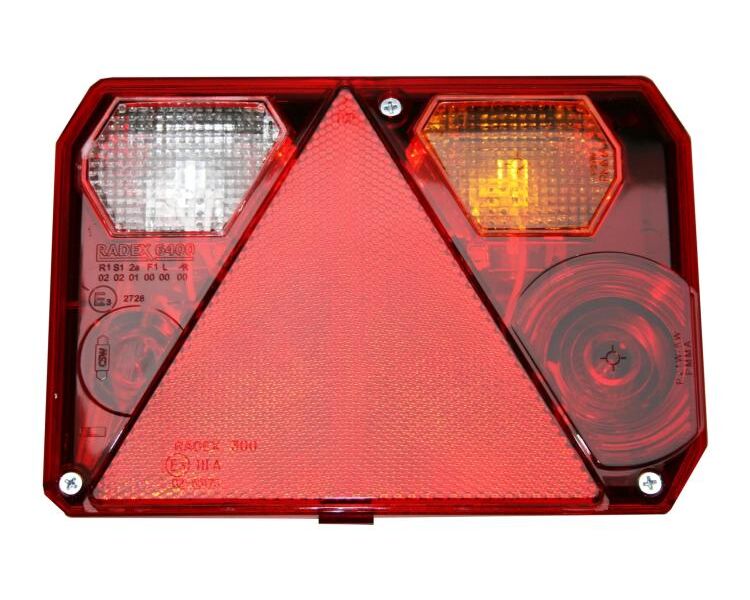 Baglygte Radex 6400 H. m/bak og nr. lys Variant