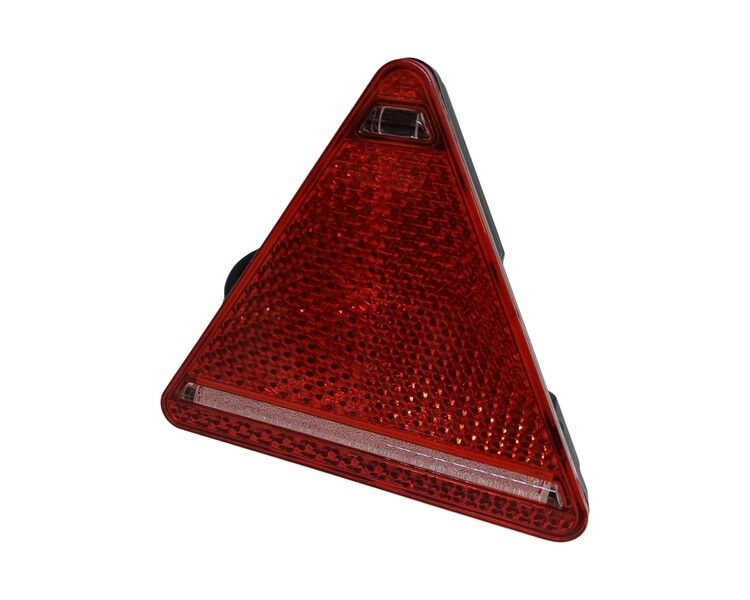 LED baglygte med trekantformet refleks.