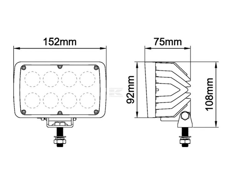 Kramp LED arbejdslygte 40W 4000 lumen