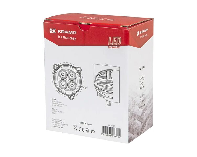 Kramp LED arbejdslygte 40W 4800 lm indbygningsmodel