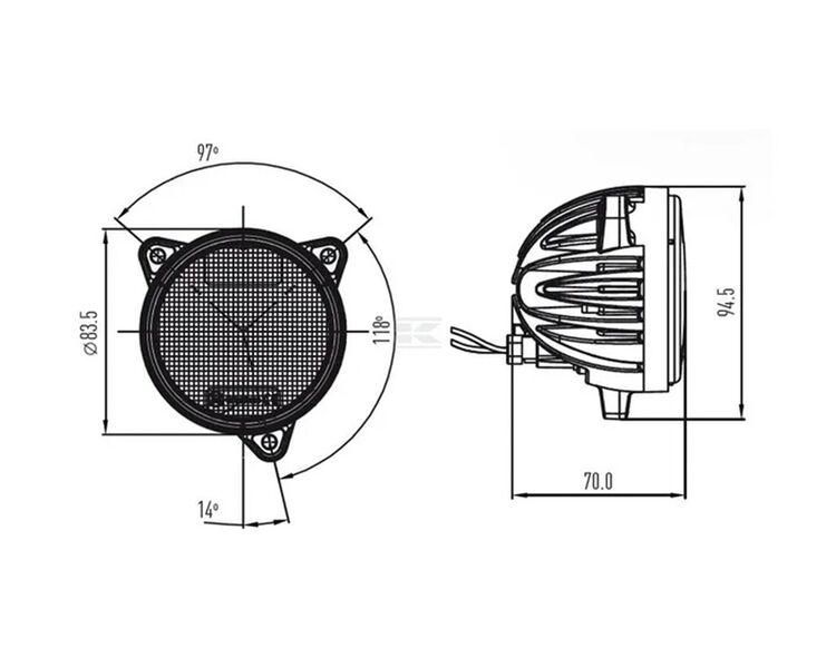 Kramp LED arbejdslygte 40W 4800 lm indbygningsmodel