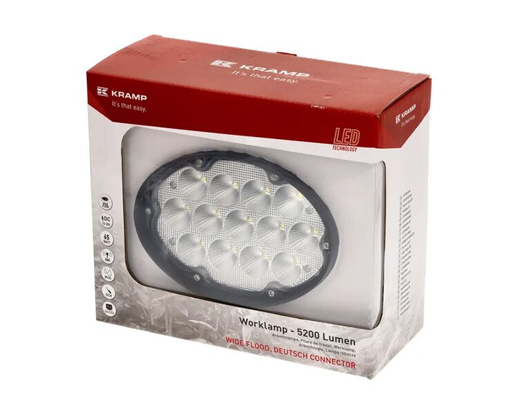 Kramp LED oval arbejdslygte 65W, 5200 lumen