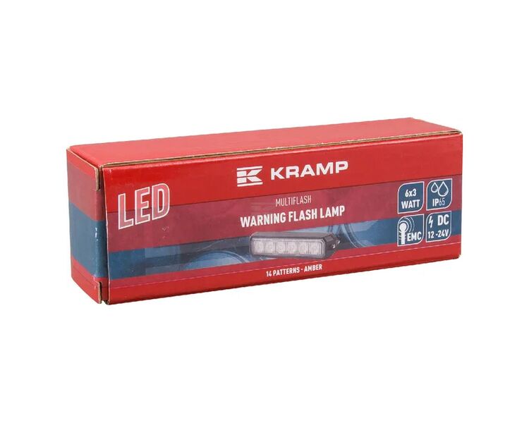 Kramp 6 LED advarselsblink - gul