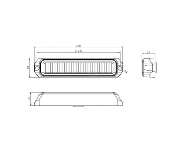 Kramp 6 LED advarselsblink - gul