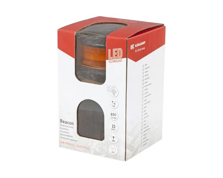 Kramp rotorblink orange LED m. DIN-pol