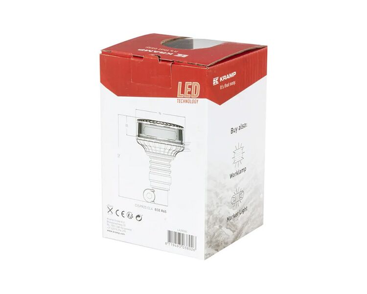 Kramp rotorblink orange LED m. DIN-pol