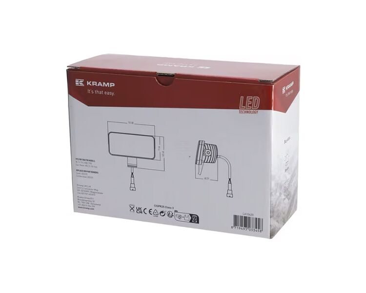 LED arbejdslygte 54W 4100lm - nærområde, indbygningsmodel