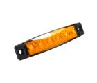 Markeringslampe led gul - 6 LED, 12 V 