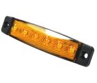 Markeringslampe led gul - 6 LED, 12 V 