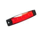Markeringslampe rød - 6 LED, 12 V