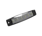 Markeringslampe hvid - 6 LED, 12 V