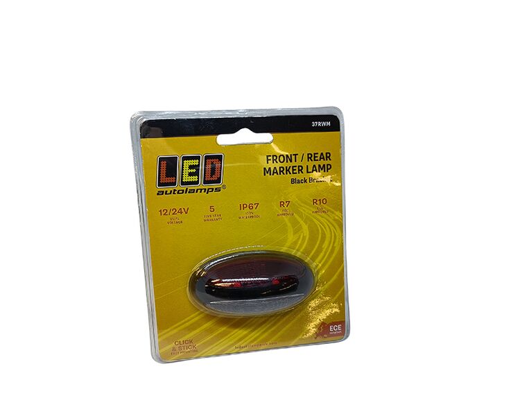 Mini slingrelygte, rød og hvid, 12V/24V Markeringslygte