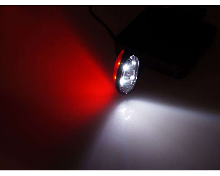 Mini slingrelygte rød-hvid 12V/24V markeringslygte