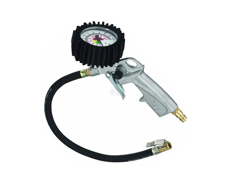 Luftpåfylder med mamometer metal - Med Ø 63 mm 0-12 bar manometer. 1/4" indv. RG tilslutning.