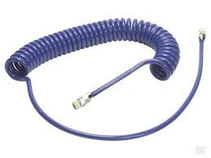 Rectus spiralslange 8 mm x 5,0 mtr.  Type: PUR. Max 10 bar. Frie ender: 150/450 mm. Gevind-diameter. 1/4". 