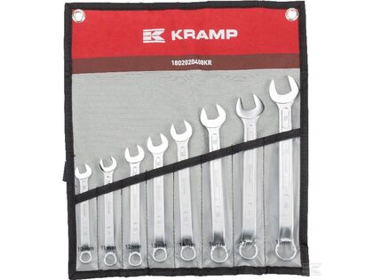 Ringgaffelnøglesæt forkrøppet med 8 stk