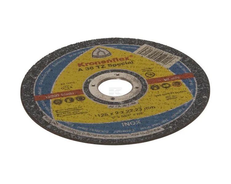 Skæreskive 125 x 2,0 x 22 mm lige Kronenflex tz A36TZ klingspor