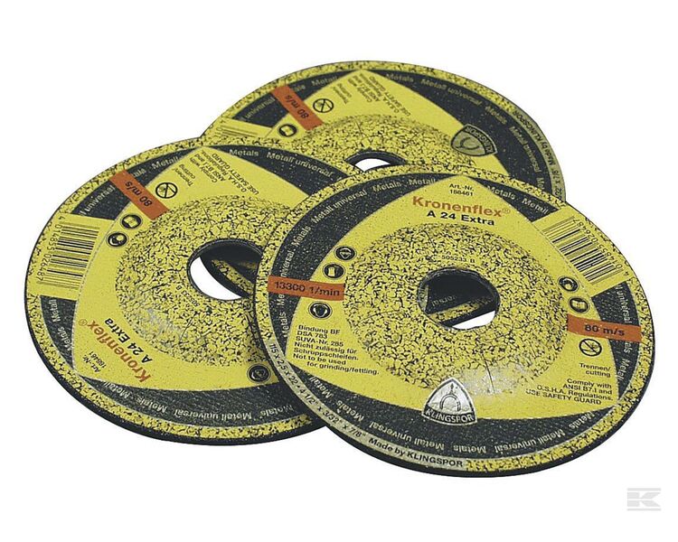 Skæreskive 115 x 2,5 x 22 mm forsat Kronenflex gul A24 ekstra