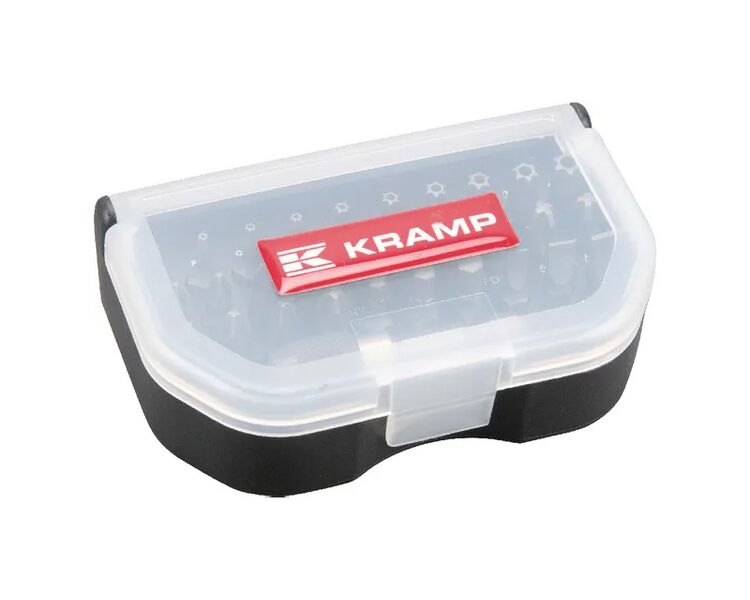 Professionelt 31-delt bitsæt med forskellige bits lavet af S2 stål. Inkl. Torx bits, Philips bits, Pozidriv bits, kærvede bits, 6-kantede bits og bitholder.