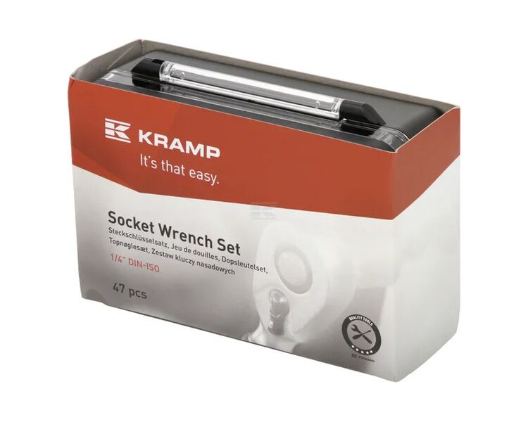 Topnøglesæt 1/4 47 dele Kramp 4 - 13 mm + diverse bits