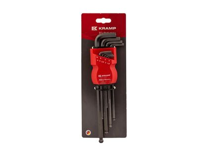 Unbraconøglesæt med kugle 1,5 - 10 mm - stålgrå