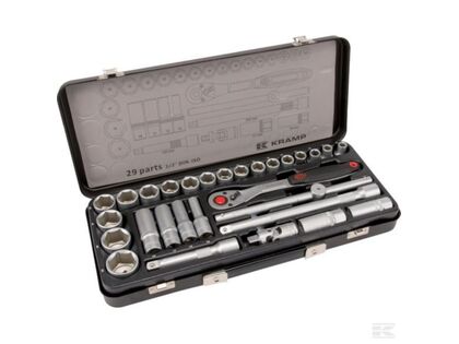 Topnøglesæt 1/2" firkant med 29 dele