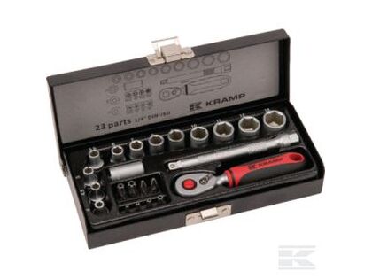Topnøglesæt 1/4" mini - 23 dele