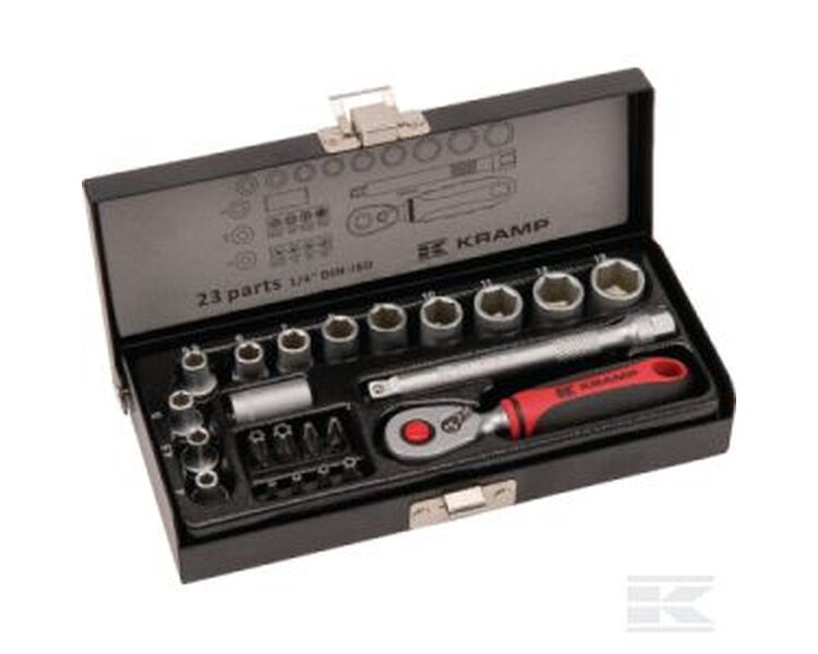 Topnøglesæt 1/4" mini - 23 dele