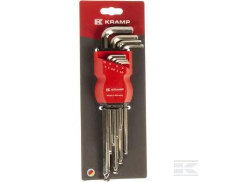 Unbraconøglesæt med kugle 1,5 - 10 mm - stålgrå