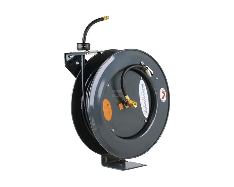 Rectus slangeopruller med 20 meter polymerslange. Til industri, landbrug og autoværksteder.  Max. temperatur: +50º C. Arbejdstryk: max. 20 bar.