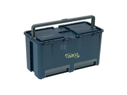 Værktøjskasse Compact 27 Raaco med 6 indsatse og 2 skuffer. Max. vægtbelastning: 30 kg. Kapacitet: 30 l.