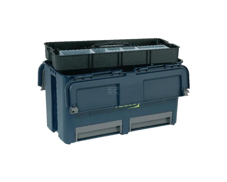 Værktøjskasse Compact 27 Raaco med 6 indsatse og 2 skuffer. Max. vægtbelastning: 30 kg. Kapacitet: 30 l.