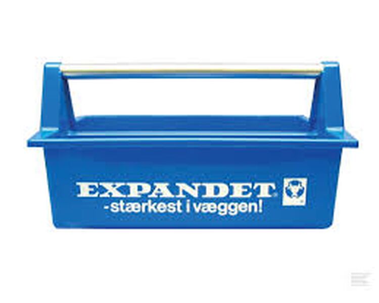 Værktøjskasse åben lysblå.  410 mm B 255 m H 210 mm