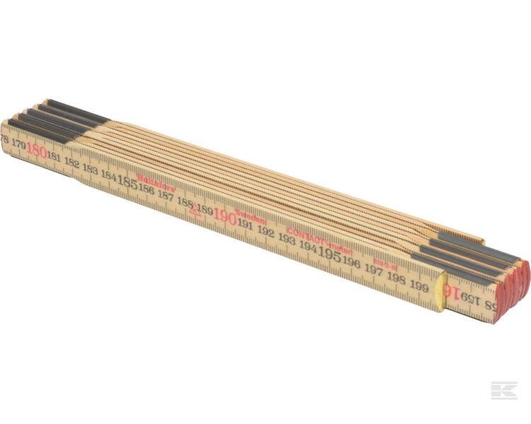 Tommestok 2 m træ (mm) 559-2-10 Indvendig mål