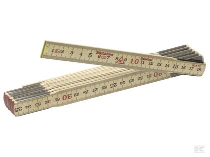 Tommestok 2 m træ tommer/mm Hultafors 82